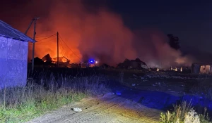 Пожар на производстве в Ярославской области.