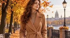 Девушка, осень, пальто