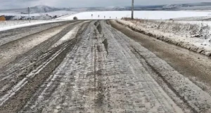 Первый снег в Алтайском крае.