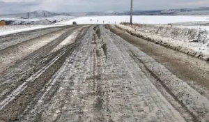 Первый снег в Алтайском крае.