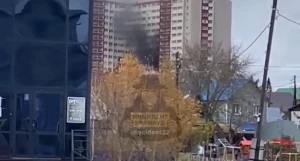 Пожар в центре Барнаула
