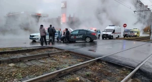 Авария на теплосети Барнаула.