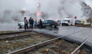 Авария на теплосети Барнаула.