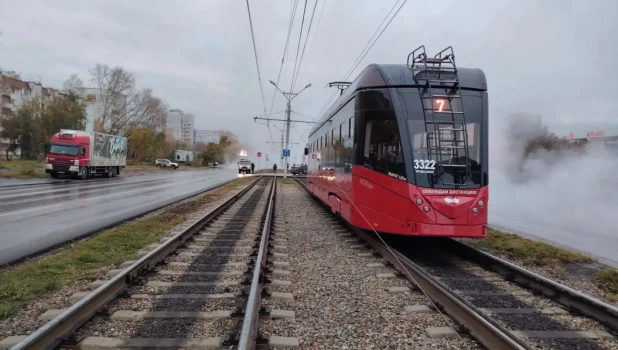 Авария на теплосети Барнаула.