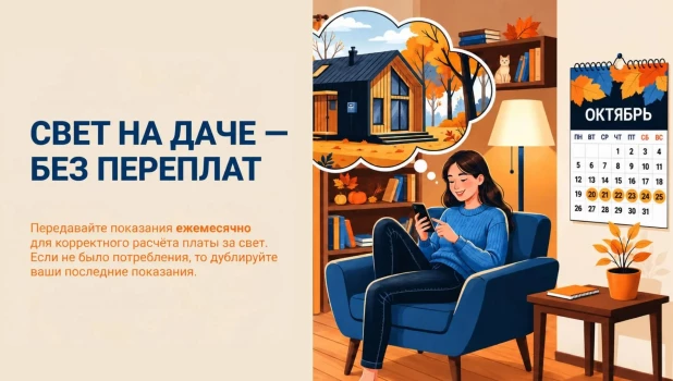 Необходимо передать показания счетчика перед закрытием дачного сезона.