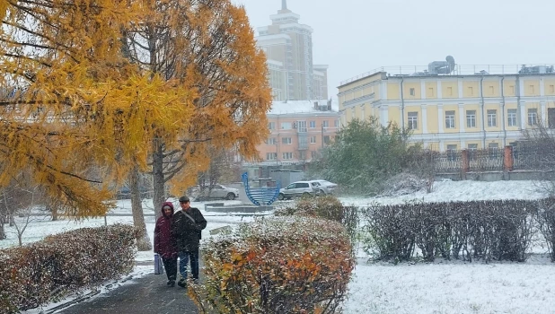 Снег в Барнауле