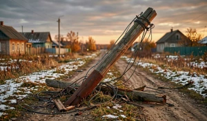 Столб. Провода. 