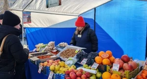 Продовольственная ярмарка в Барнауле.
